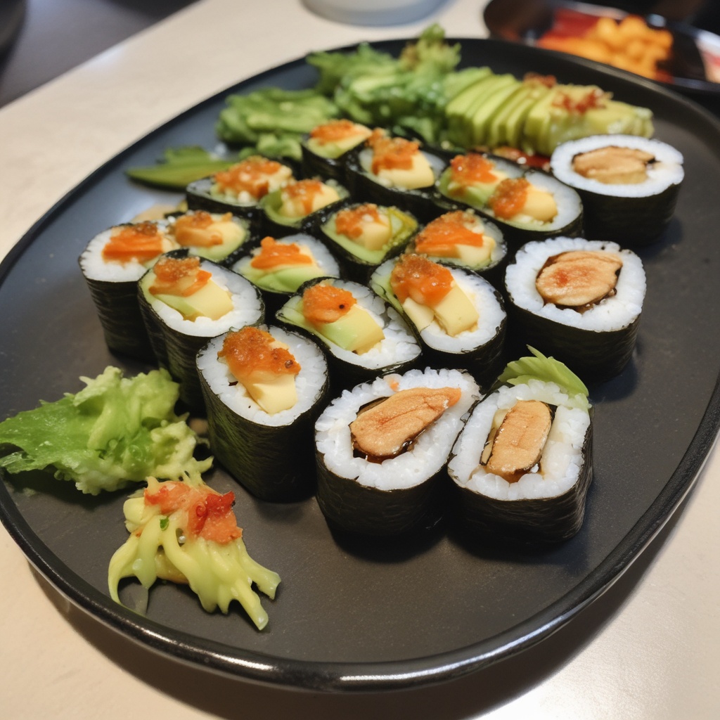 Eel Avocado Roll displayed attractively